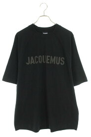ジャックムス JACQUEMUS　サイズ:L 24SS 24E245JS2122031 ロゴプリントクルーネックTシャツ(ブラック)【314042】【SB01】【メンズ】【新古品】bb20#rinkan*N