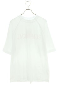 ジャックムス JACQUEMUS　サイズ:XL 24SS 24E245JS2122031 ロゴプリントクルーネックTシャツ(ホワイト)【314042】【SB01】【メンズ】【新古品】bb20#rinkan*N