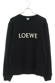 ロエベ LOEWE　サイズ:M 24SS H526Y24J26 ロゴ刺繍スウェット(ブラック)【314042】【SS13】【メンズ】【新古品】bb20#rinkan*N