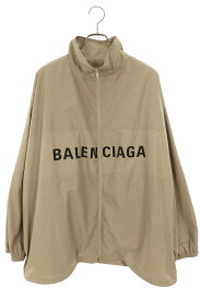 バレンシアガ BALENCIAGA　サイズ:L 24SS 725302 TPO06 ロゴプリントポプリンブルゾン(ベージュ)【314042】【SB01】【メンズ】【レディース】【新古品】bb20#rinkan*N