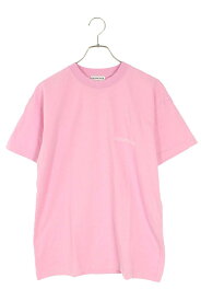 バレンシアガ BALENCIAGA　サイズ:XS 612965 TLVB3 ロゴ刺繍Tシャツ(ピンク)【804042】【OM10】【メンズ】【レディース】【中古】bb212#rinkan*B