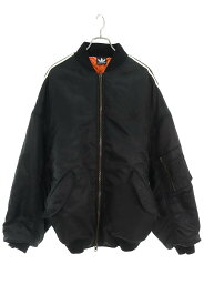 バレンシアガ BALENCIAGA　サイズ:48 23SS 725335 TN027 スリーラインボンバージャケットブルゾン(ブラック)【214042】【SS13】【メンズ】【中古】bb310#rinkan*B