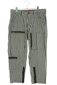 シュプリーム SUPREME　サイズ:32インチ 23SS Gingham Flight Pant ギンガムチェックフライトロングパンツ(ブラック×ホワイト)【514042】【OM10】【メンズ】【中古】bb187#rinkan*B