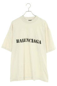バレンシアガ BALENCIAGA　サイズ:L 764235 TQVA3 フロントロゴTシャツ(ベージュ調)【514042】【SS13】【メンズ】【中古】bb132#rinkan*B