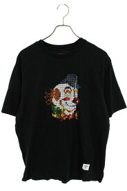 シュプリーム SUPREME　サイズ:M 21SS Clown Sequin S S Top ピエロスパンコールTシャツ(ブラック)【914042】【SB01】【メンズ】【中古】bb187#rinkan*B