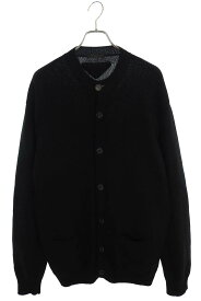 プラダ PRADA　サイズ:46 23SS UMG211 トライアングルロゴカシミアカーディガン(ブラック)【224042】【OM10】【メンズ】【中古】bb355#rinkan*B