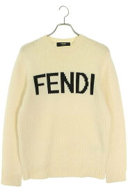 フェンディ FENDI　サイズ:46 FZZ387 A3M3 ロゴニット(オフホワイト)【105042】【BS99】【メンズ】【中古】bb33#rinkan*B