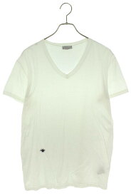 ディオールオム Dior HOMME　サイズ:M 263J631B0039 BEE刺繍Tシャツ(ホワイト)【105042】【BS99】【メンズ】【中古】bb30#rinkan*B