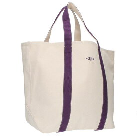 ロンハーマン Ron Herman　サイズ:M Organic Canvas Tote Bag オーガニックキャンバストートバッグ(ホワイト×パープル)【115042】【BS99】【小物】【中古】bb51#rinkan*B
