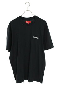 シュプリーム SUPREME　サイズ:M 24SS Washed Tag S S Top Tee ウォッシュド加工ロゴ刺繍Tシャツ(ブラック)【924042】【SB01】【メンズ】【中古】bb411#rinkan*S