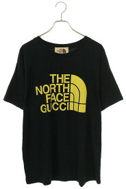 グッチ GUCCI　サイズ:XS 616036 XJDCL ダブルネームロゴTシャツ(ブラック×イエロー)【405042】【OM10】【メンズ】【中古】bb132#rinkan*B