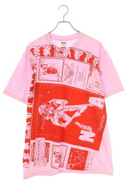 シュプリーム SUPREME　サイズ:L 24SS Collage Tee コラージュプリントTシャツ(ピンク)【905042】【OM10】【メンズ】【中古】bb378#rinkan*A