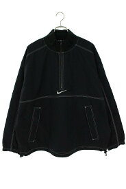 シュプリーム SUPREME　×ナイキ NIKE サイズ:XL 24SS Ripstop Pullover リップストップアノラックブルゾン(ブラック)【515042】【BS99】【メンズ】【中古】bb297#rinkan*S