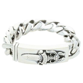 クロムハーツ Chrome Hearts　サイズ:11LINK ID DAGGER ダガーIDクラシックリンク シルバーブレスレット(シルバー 110.63g)【815042】【GZ11】【小物】【中古】bb212#rinkan*B