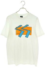 ステューシー STUSSY　サイズ:M SSロゴプリントTシャツ(ホワイト)【715042】【FK04】【メンズ】【中古】bb169#rinkan*B