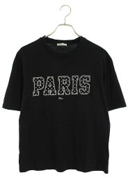 ディオールオム Dior HOMME　サイズ:XS 863J621I7412 ロゴプリントTシャツ(ブラック)【106042】【BS99】【メンズ】【中古】bb33#rinkan*B