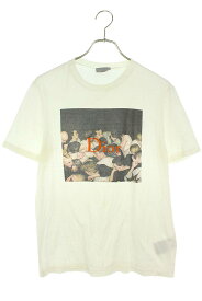 ディオールオム Dior HOMME　サイズ:XXS 733J603WI114 モッシュピットエンブロイダリーTシャツ(ホワイト)【106042】【BS99】【メンズ】【中古】bb33#rinkan*B