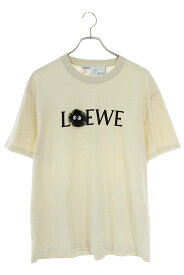 ロエベ LOEWE　サイズ:S H848341X01 まっくろくろすけジブリロゴプリントTシャツ(ベージュ)【425042】【SB01】【メンズ】【中古】bb339#rinkan*B