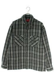 シュプリーム SUPREME　サイズ:M 22AW Brushed Flannel Twill Shirt フランネルツイル長袖シャツ(グレー調)【206042】【SB01】【メンズ】【中古】bb356#rinkan*B