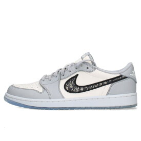 ナイキ NIKE　×ディオール DIOR サイズ:28.5cm AIR JORDAN 1 LOW OG DIOR CN8608-002 エアジョーダン1ローオージースニーカー(ホワイト×グレー×ブラック)【907042】【SB01】【メンズ】【小物】【中古】bb87#rinkan*B