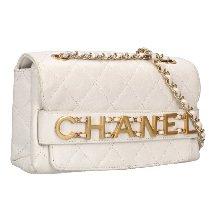 楽天市場】シャネル CHANEL メタルロゴキルティングショルダーバッグ 