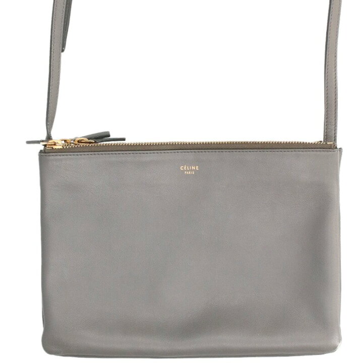 楽天市場】セリーヌ CELINE トリオラージ レザーショルダーバッグ 