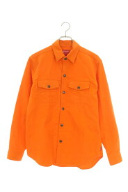 シュプリーム SUPREME　サイズ:S Work Shirt コットンワーク長袖シャツ(オレンジ)【312142】【BS55】【メンズ】【中古】bb428#rinkan*B