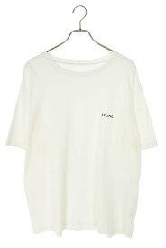 セリーヌ CELINE　サイズ:XXL 2X43C671Q フロントロゴプリントTシャツ(ホワイト)【624052】【BS55】【メンズ】【中古】bb396#rinkan*C