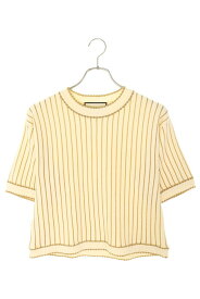 グッチ GUCCI　サイズ:L 599180 XKA3T ストライプニット(ベージュ×ゴールド)【305052】【BS99】【レディース】【中古】bb334#rinkan*B