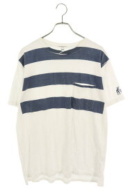 エンジニアードガーメンツ Engineered Garments　サイズ:XL ボーダーTシャツ(ホワイト)【106052】【BS99】【メンズ】【中古】bb297#rinkan*B