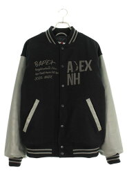 ネイバーフッド NEIGHBORHOOD　×アベイシングエイプ A BATHING APE サイズ:M 242NOAPN-JKM04S ブルゾン(ブラック×グレー)【406052】【BS99】【メンズ】【中古】bb459#rinkan*B