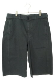 ルメール LEMAIRE　　サイズ:48 25SS PA1107 ベルト付きクロップドハーフパンツ(グリーン調)【606052】【SB01】【メンズ】【新古品】bb78#rinkan*N