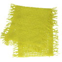 イッセイミヤケ ISSEY MIYAKE　 IF54AD120 ウールフリンジマフラー(イエロー調)【107052】【BS99】【小物】【中古】bb455#rinkan*B