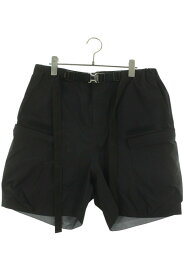サカイ Sacai　×アクロニウム ACRONYM サイズ:L 22SS 22-02763M ナイロンハーフパンツ(ブラック)【216052】【BS99】【メンズ】【中古】bb297#rinkan*B