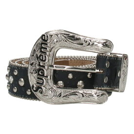 シュプリーム SUPREME　×ビービーサイモン b.b.simon　 サイズ:XL 24AW b.b. Simon Studded Ranger Belt スタッズレザーベルト(ブラック)【117052】【BS99】【小物】【中古】bb187#rinkan*B