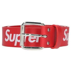 シュプリーム SUPREME　サイズ:S/M Repeat Leather Belt リピートレザーベルト(レッド×ホワイト)【017052】【FK04】【小物】【中古】【準新入荷】bb87#rinkan*B