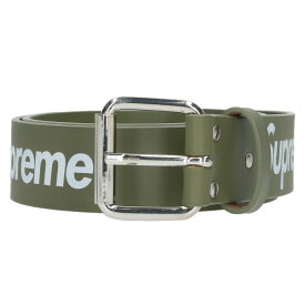 シュプリーム SUPREME　サイズ:L/XL Repeat Leather Belt リピートレザーベルト(カーキ×ホワイト)【017052】【BS55】【小物】【中古】bb87#rinkan*B