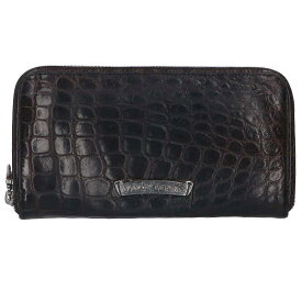 クロムハーツ Chrome Hearts　 REC F ZIP ALLIGATOR ラウンドジップアリゲーターレザー財布(ダークブラウン調)【317052】【SS07】【小物】【中古】bb406#rinkan*B