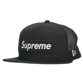 シュプリーム SUPREME　サイズ:7.75 23SS Box Logo Mesh Back New Era ボックスロゴメッシュバックキャップ帽子(ブラック)【817052】【OM10】【小物】【中古】bb295#rinkan*B