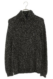 クルチアーニ Cruciani　サイズ:48 CU12.371D メランジ タートルネックニット(ブラック×ホワイト)【808052】【BS99】【メンズ】【中古】bb87#rinkan*B