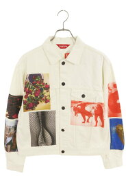 シュプリーム SUPREME　サイズ:S 22SS Daido Moriyama Denim Trucker Jacket 森山大道トラッカーデニムジャケット(ホワイト)【908052】【BS99】【メンズ】【中古】bb297#rinkan*A
