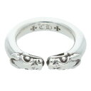 クロムハーツ Chrome Hearts　サイズ:16号 DOUBLE DOG RING ダブルドッグ シルバーリング(シルバー 11.69g)【528052】…