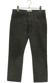 マルタンマルジェラ10 Maison Martin Margiela　サイズ:44 30 KA049 バック編み込みデザインストレートデニムパンツ(ブラック)【609052】【BS55】【メンズ】【中古】bb223#rinkan*B