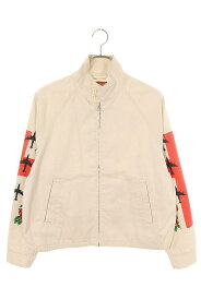 シュプリーム SUPREME　サイズ:S 23SS Destruction of Purity Harrington Jacket ディストラクションオブピュアリティーハリトンブルゾン(オフホワイト)【229052】【SB01】【メンズ】【中古】bb297#rinkan*B