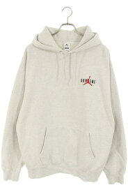 シュプリーム SUPREME　サイズ:L 24AW Jordan Hooded Sweatshirt ジョーダンロゴ刺繍パーカー(ライトグレー調)【829052】【OM10】【メンズ】【中古】bb334#rinkan*B