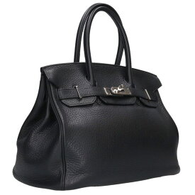 エルメス HERMES　サイズ:30 バーキン30 □L刻印 SV金具トリヨンクレマンス ノワールハンドバッグ(ブラック×シルバー)【929052】【GZ14】【小物】【中古】bb328#rinkan*B