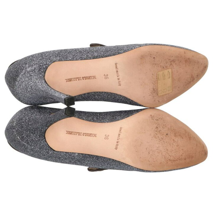 楽天市場】マノロブラニク MANOLO BLAHNIK サイズ:36 ラメグリッター 