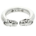 クロムハーツ Chrome Hearts　サイズ:16号 DOUBLE DOG RING ダブルドッグ シルバーリング(シルバー 11.86g)【110152】…