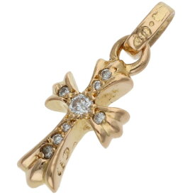 クロムハーツ Chrome Hearts　 22K CRS BBYFAT P DMND A ベイビーファット PAVEダイヤ チャーム ゴールドネックレストップ(イエローゴールド×クリア 3.28g)【620152】【SJ02】【小物】【中古】bb17#rinkan*B