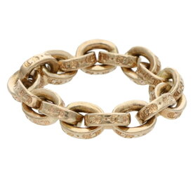 クロムハーツ Chrome Hearts　サイズ:10号 22K PAPER CHAIN RING ペーパーチェーン ゴールドリング(イエローゴールド 7.56g)【122152】【NO05】【小物】【中古】bb212#rinkan*B